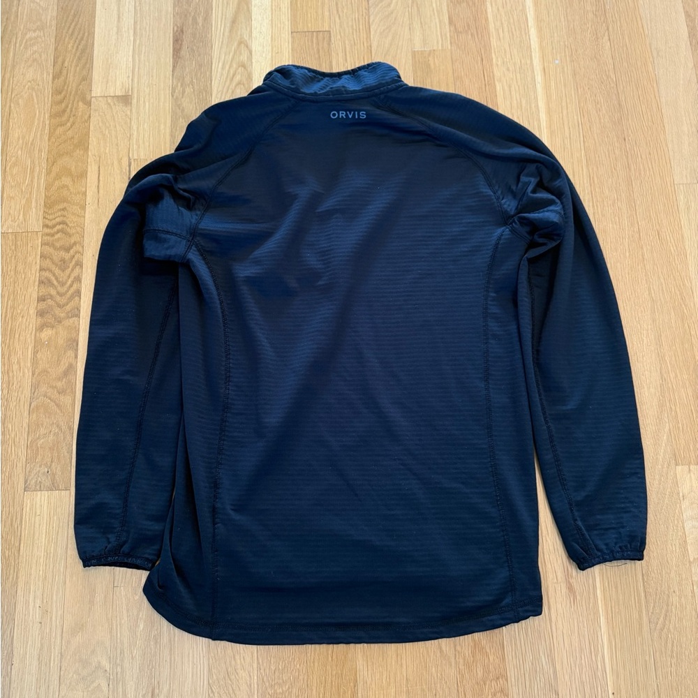 Orvis Men's Horseshoe Hills Fleece 1/4-Zip black pullover small technical jacket - Picture 7 of 7